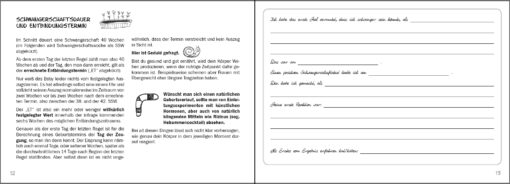 Babyzauber Schwangerschaftskalender - Innenansicht