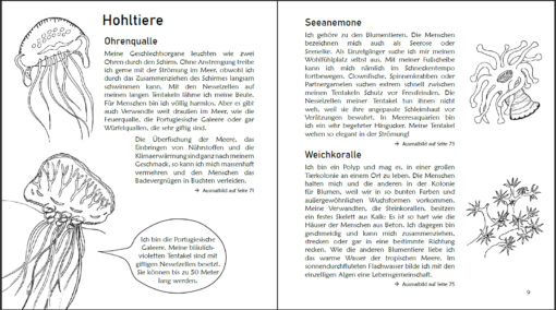 Ausmalspaß + Wissen: Fantatiere. Malbuch ab 6 Jahre. SOWAS!-Reihe (Innenansicht)