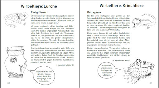 Ausmalspaß + Wissen: Fantatiere. Malbuch ab 6 Jahre. SOWAS!-Reihe (Innenansicht)