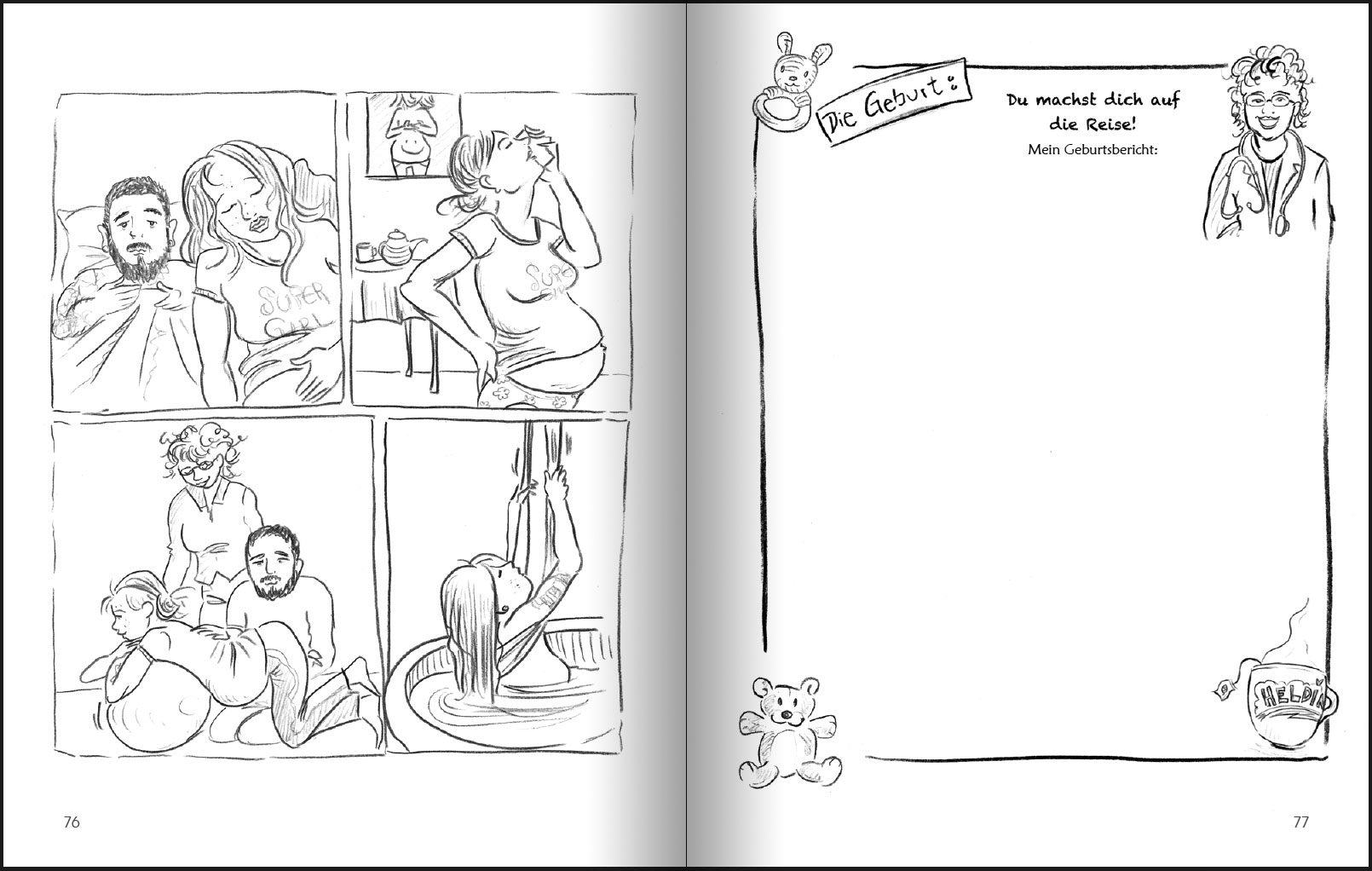 Voller Vorfreude auf mein Baby: Schwangerschaftstagebuch zum Ausmalen – Bild 7