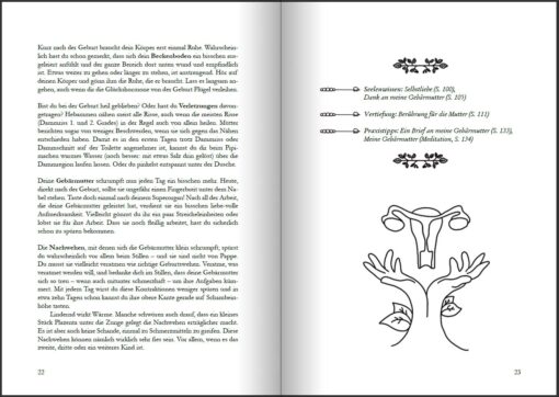 Wochenbett - Überlebenshandbuch, Tagebuch und Anker für die ersten Wochen nach der Geburt (Innenansicht)