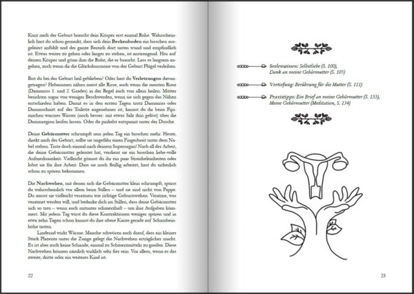 Wochenbett - Überlebenshandbuch, Tagebuch und Anker für die ersten Wochen nach der Geburt (Innenansicht)