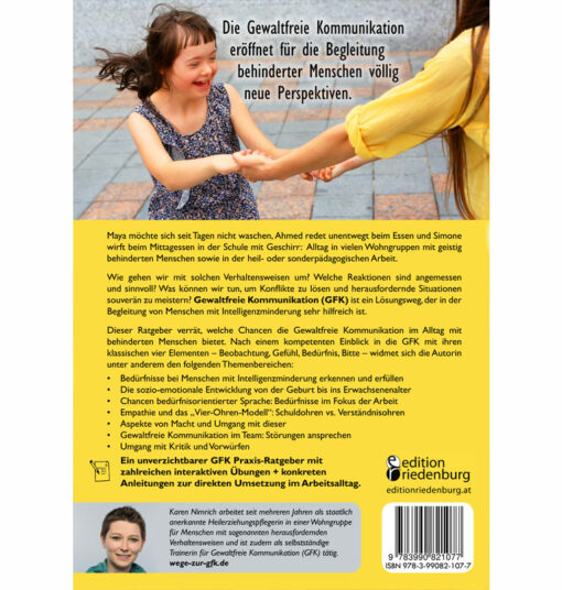 Gewaltfreie Kommunikation bei Menschen mit Behinderung (Cover Rückseite)
