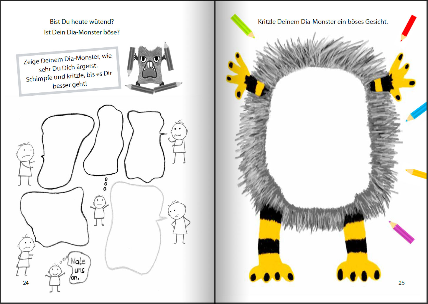 Mein Dia-Monster Kritzelmalbuch (Innenansicht)