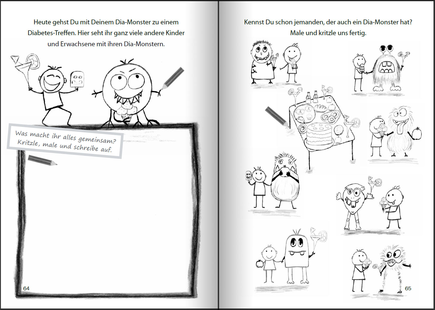 Mein Dia-Monster Kritzelmalbuch (Innenansicht)