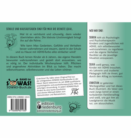 Erfolgreich in der Schule mit ADHS - Wirksame Strategien für bessere Selbstorganisation und Selbstregulation (Cover Rückseite)