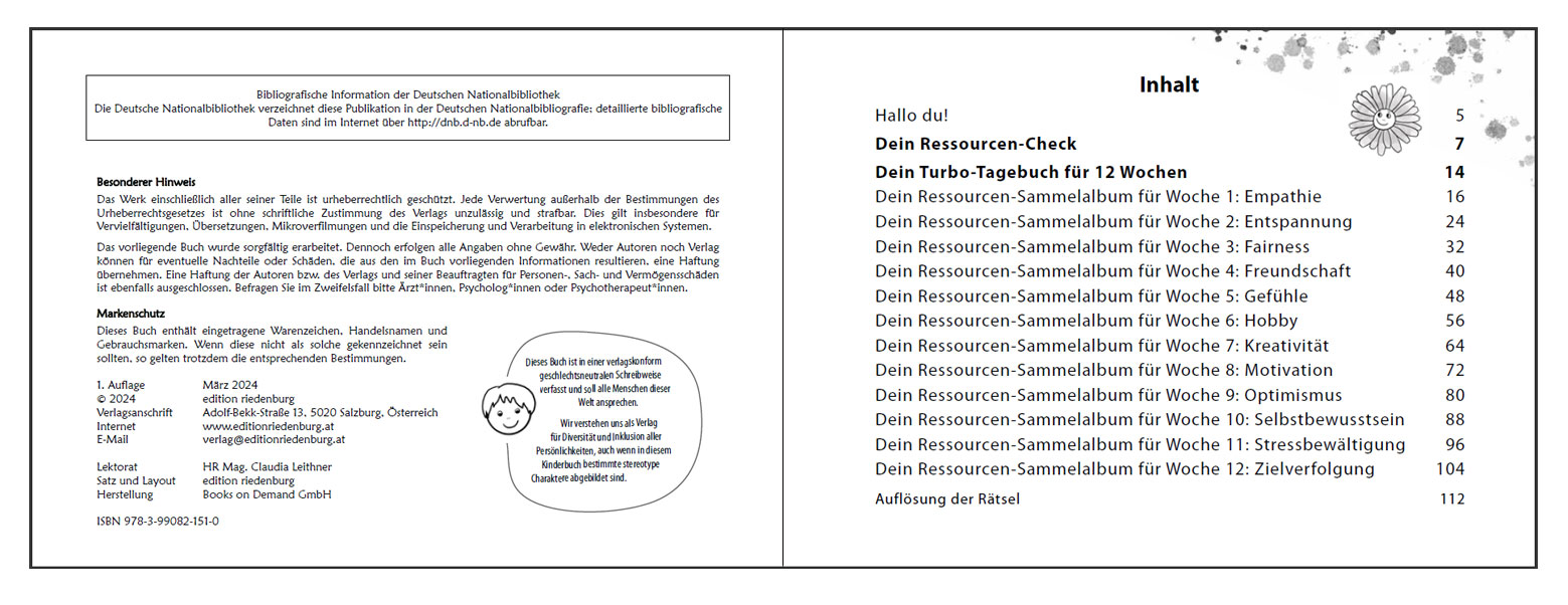 Supergut mit ADHS - Das Turbo-Tagebuch für deine Ressourcen (Innenansicht)