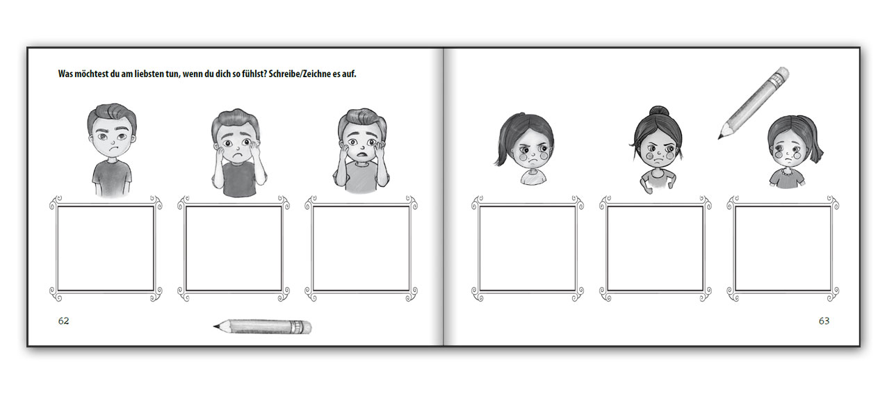 Was fühlst du? Das Gefühlebuch für Kinder zum Mitmachen (Innenansicht)