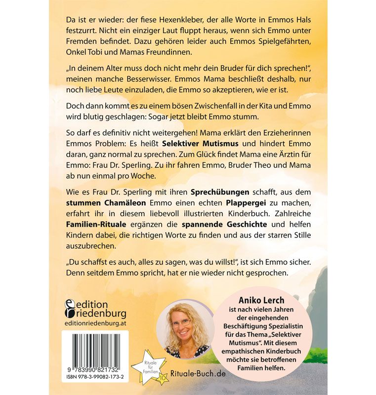 Eine Kugel Schoko bitte! Emmos Weg aus dem Selektiven Mutismus (Cover Rückseite)