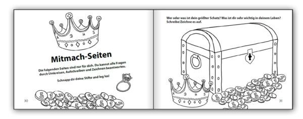 ADHS Schatzkiste - Das Mitmach-Buch für mehr Funkeln in deinem Leben (Innenansicht)