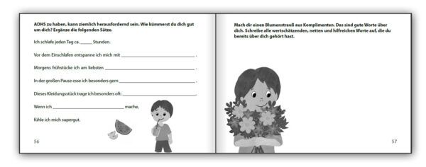 ADHS Schatzkiste - Das Mitmach-Buch für mehr Funkeln in deinem Leben (Innenansicht)