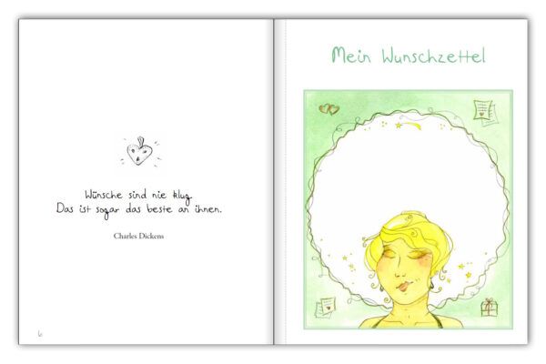 Das Wunschzettelbuch - Für alle deine Wünsche! (Innenansicht)