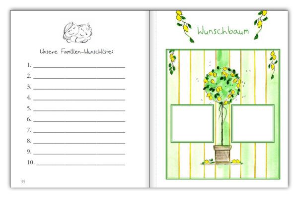 Das Wunschzettelbuch - Für alle deine Wünsche! (Innenansicht)